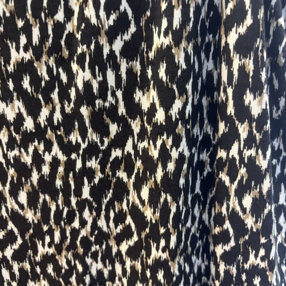 Animal Print Sleeveless A-Line Dress W/ Zipper Detail For Women Size M Black/Whi - Picture 7 of 11